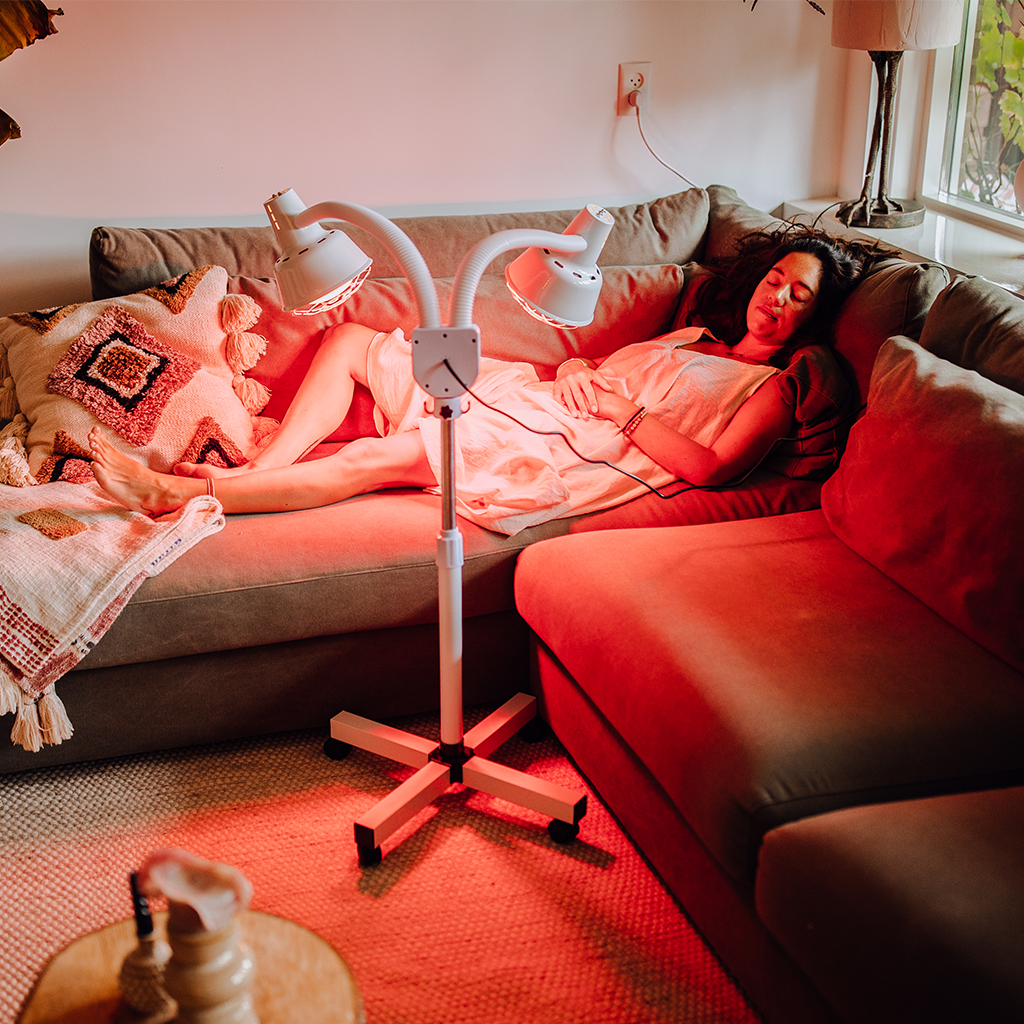 Infrarood therapie lamp dubbele kop